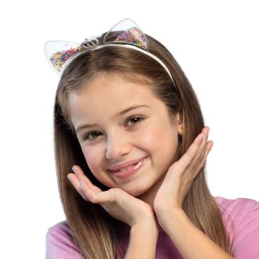 Utilisez ce serre-tête de chat avec paillettes pour prendre l'apparence d'un mignon petit chat | jourdefete.com