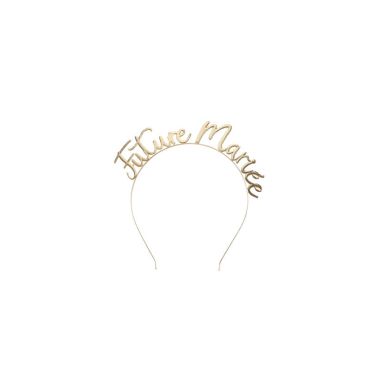 Serre Tête Future Mariée Métal Or 17 x 17 cm