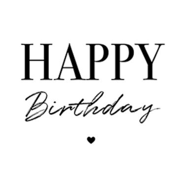 Serviette anniversaire graphique noir et blanc | jourdefete.com