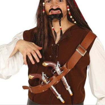 set de 2 pistolets pirate marron