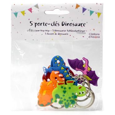 lot de 5 porte-clés dinosaure | jourdefete.com