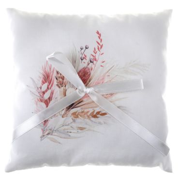 Coussin d'alliances - 18 x 18 cm - Romance Champêtre | jourdefete.com