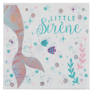 serviette sirene | jourdefete.com