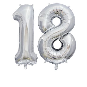 Ballon chiffre argenté pour décoration d’anniversaire | jourdefete.com