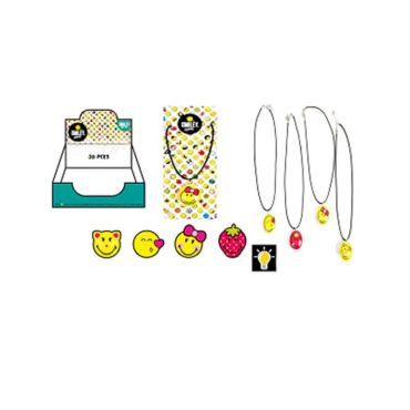 collier lumineux collection smiley de 26 cm | jourdefete.com