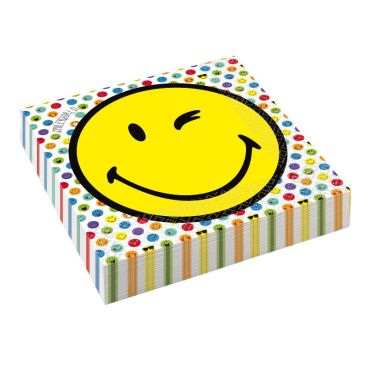 serviettes-papier-smiley-33cm-emoticone|jourdefete.com