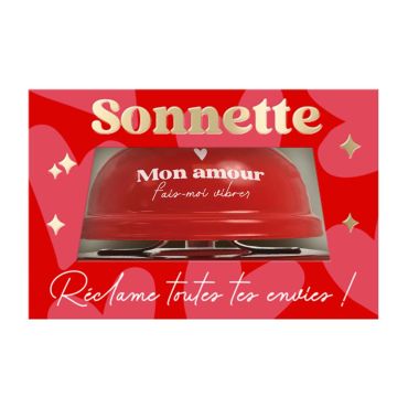 Sonnette rouge "Mon amour fais-moi vibrer" pour la Saint-Valentin | jourdefete.com