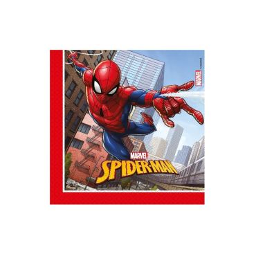 20 serviettes spiderman recto