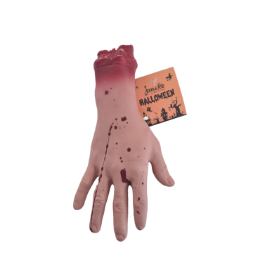 Posez cette main ensanglantée sur une table pour votre décoration d'Halloween | jourdefete.com
