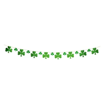 Guirlande de trèfles verte Saint-Patrick 3 mètres pour décoration festive | jourdefete.com