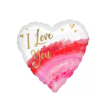 ballon cœur aluminium rainbow love rose | jourdefete.com