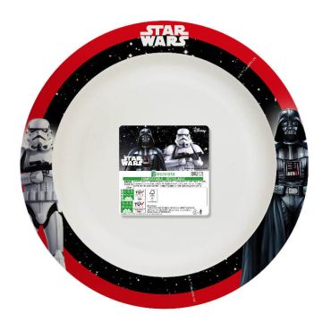 8 assiettes creuses compostables star wars final battle  | jourdefete.com