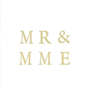 Stickers de lettres dorées - "Mr & Mme" | jourdefete.com
