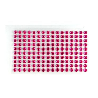 Strass Autocollants Fuchsia - 160 Pièces
