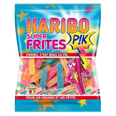 Haribo Super Frites Pik pour bonbons acidulés multicolores | jourdefete.com