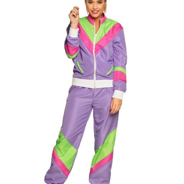 deguisement jogging violet des années 80 pour femme| jourdefete.com