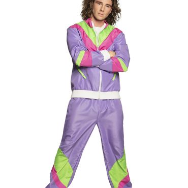 deguisement jogging violet des années 80 pour homme | jourdefete.com