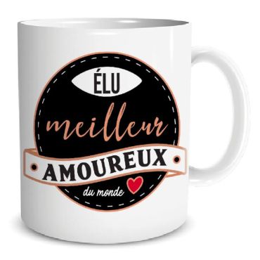 mug élu meilleur amoureux | jourdefete.com