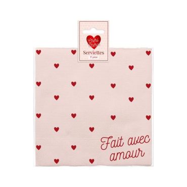 De jolies serviettes faites avec amour pour la Saint-Valentin | jourdefete.com De jolies serviettes faites avec amour pour la Saint-Valentin | jourdefete.com