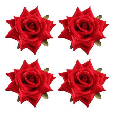 Roses rouges x4, décoration scintillante et raffinée | jourdefete.com