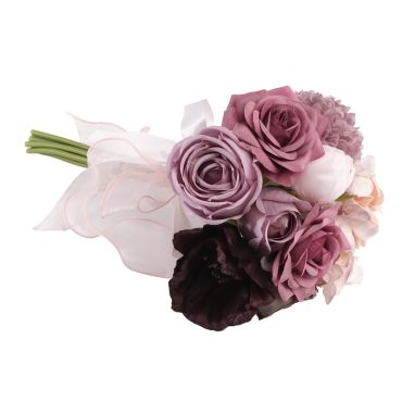 Bouquet de fleurs artificielles pourpre lavande et amande pour mariage romantique | jourdefete.com