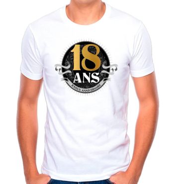 t-shirt à dédicacer pour homme âge au choix | jourdefete.com