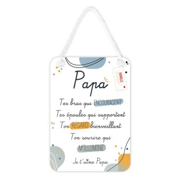 Plaque affective - Papa - Collection Famille d'Amour | jourdefete.com