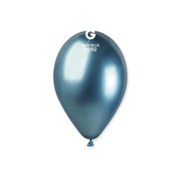 4 ballons bleus shiny de 33 cm | jourdefete.com