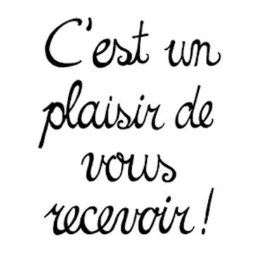 Serviettes inscription plaisir de recevoir sur fond beige | jourdefete.com