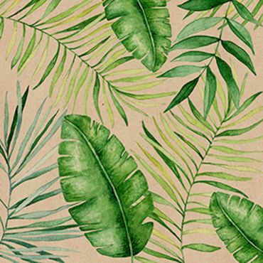Serviettes Jungle avec motifs de feuilles exotiques | jourdefete.com