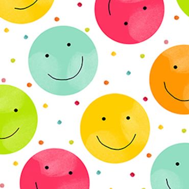 Serviettes cocktail smileys multicolores joyeux pour fêtes | jourdefete.com