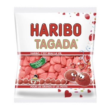 Bonbons Haribo Tagada rouges et moelleux au goût de fraise | jourdefete.com