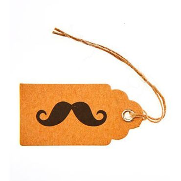 8 Etiquettes Kraft Moustache 8 Etiquettes Kraft Moustache