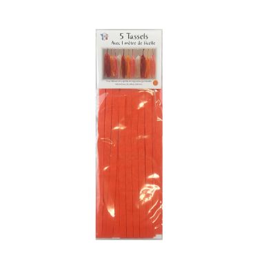 Guirlande 5 tassels - Orange