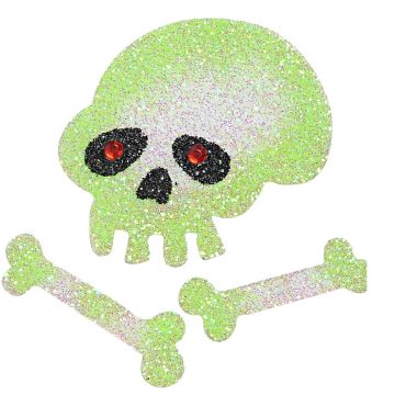 Tatoo Tête de Mort et Maquillage Paillette | jourdefete.com