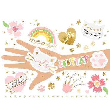 tatouage temporaire chatons | jourdefete.com