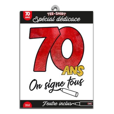 tee-shirt à dédicacer avec âge au choix | jourdefete.com