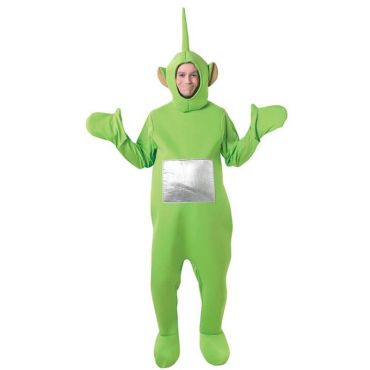 Déguisement Dipsy vert des Télétubbies avec écran argenté | jourdefete.com