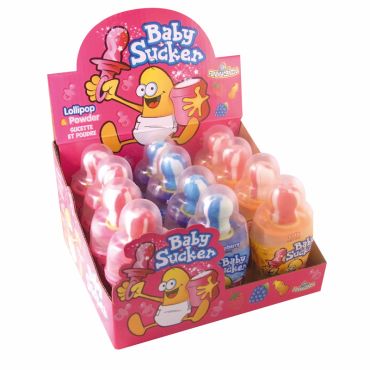 BABY SUCKER, sucette et poudre acidulée dans un format original et coloré | jourdefete.com