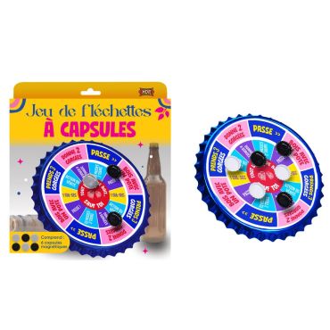 Jeu fléchettes à capsules magnétique pour apéro amusant | jourdefete.com