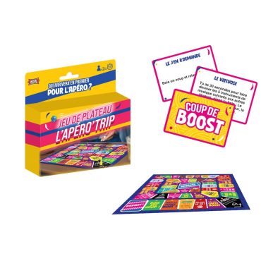 Jeu de plateau L'Apéro'Trip avec cartes défis pour soirée festive | jourdefete.com