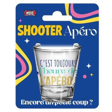 Verre à shooter avec citation apéro humoristique | jourdefete.com
