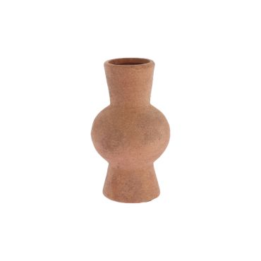 Vase en céramique camel Thalya 10x18 cm décoration mariage bohème | jourdefete.com