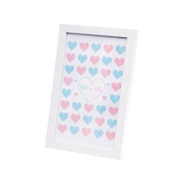 Cadre Blanc Livre d'Or pour Gender Reveal - 20 x 30 cm | jourdefete.com