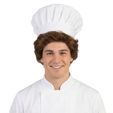 Toque de chef cuisinier blanche en tissu | jourdefete.com