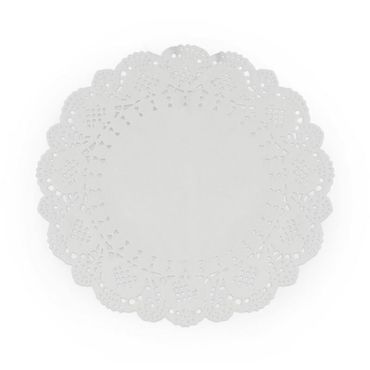 6 napperons dentelle papier blanc    | jourdefete.com