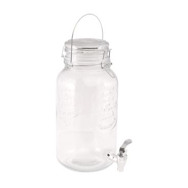 Fontaine à boisson en verre avec robinet pour mariage et célébration | jourdefete.com