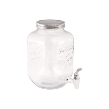 Fontaine à boisson en verre avec robinet pour mariage et réception | jourdefete.com