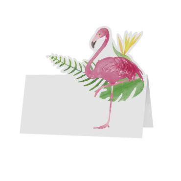6 Marque-places Tropicaux - Flamants Roses | jourdefete.com