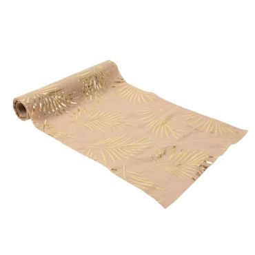 chemin de table en mousseline sable et or collection tropicool chemin de table en mousseline sable et or collection tropicool